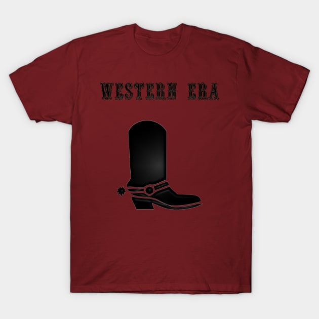 Western Era - Cowboy Boots 1 T-Shirt by The Black Panther